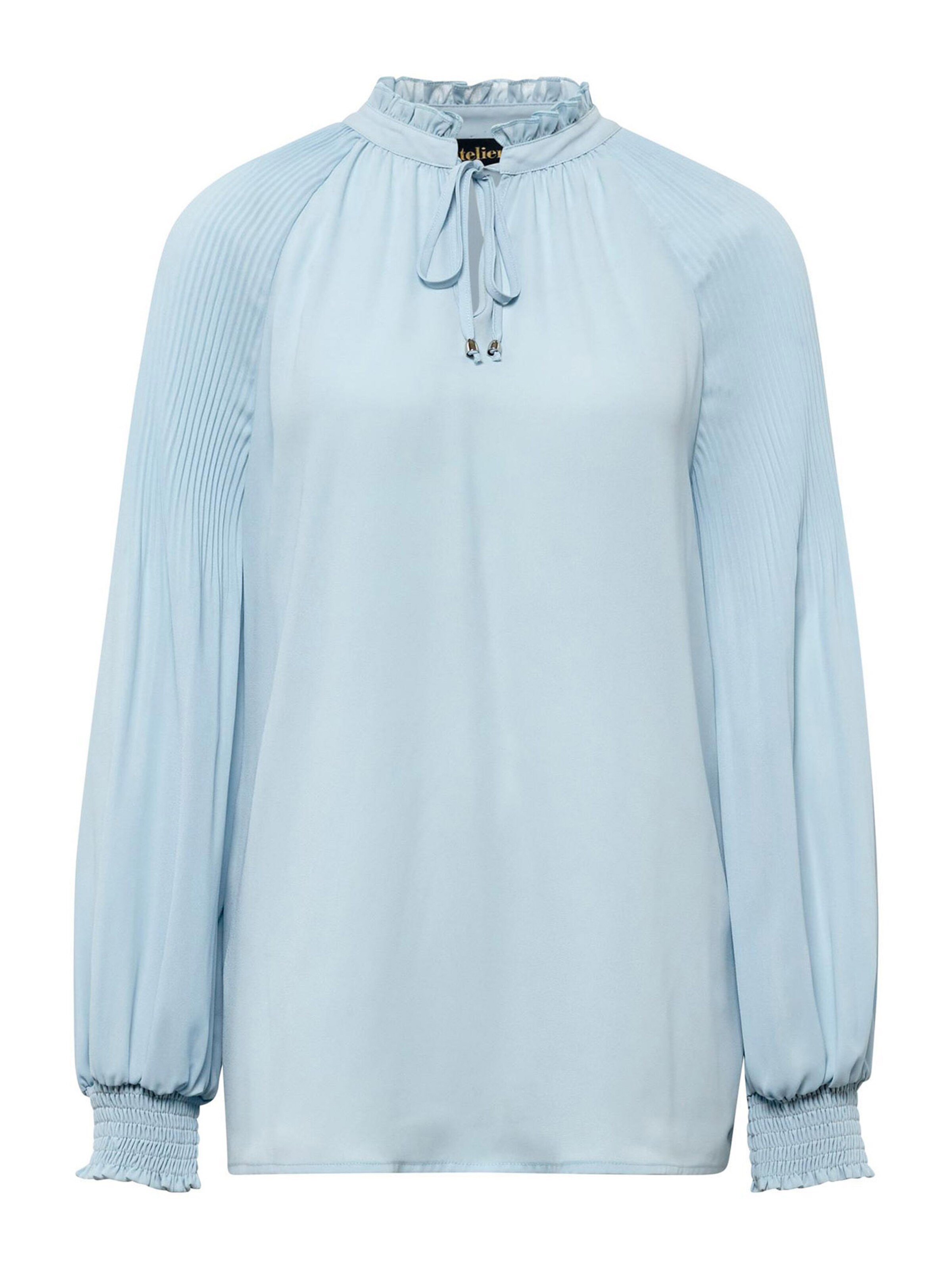 Goldner Bluse in Blau: Vorderseite