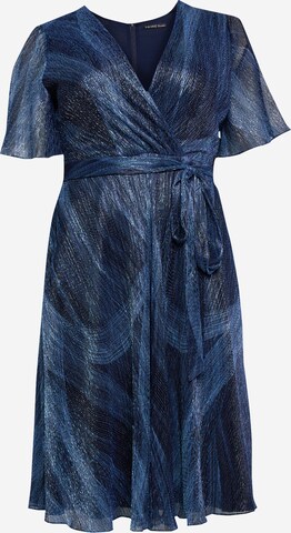 Robe de cocktail SWING Curve en bleu : devant