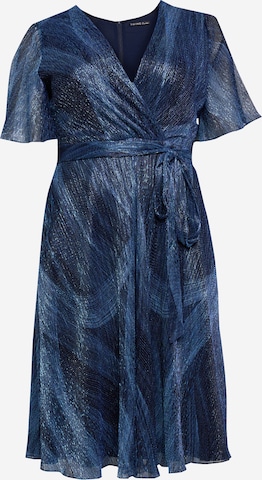 SWING Curve Koktejlové šaty – modrá: přední strana