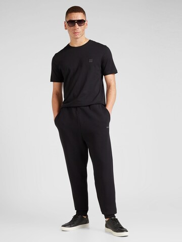 BOSS - Tapered Pantalón 'Hadiko' en negro