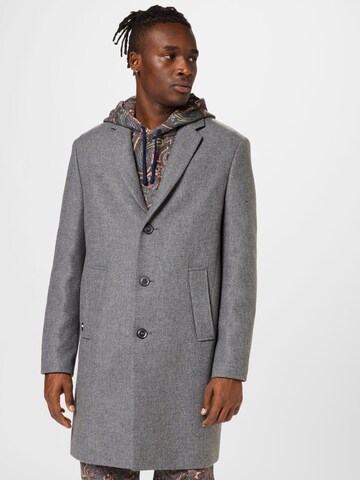 Tommy Hilfiger Tailored Between-Seasons Coat in Grey: front