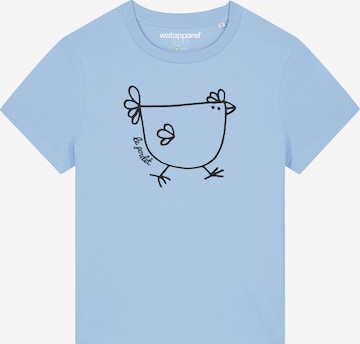 Watapparel Shirt ' Le poulet - das Huhn ' in Blue: front