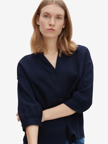 TOM TAILOR Bluse in Blau