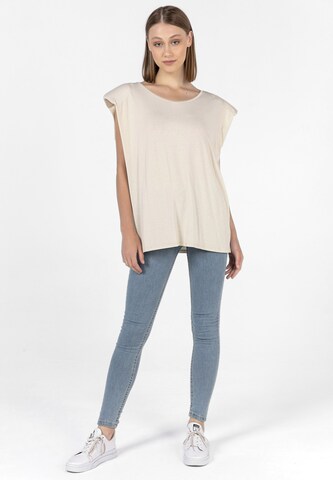 T-shirt Jimmy Sanders en beige