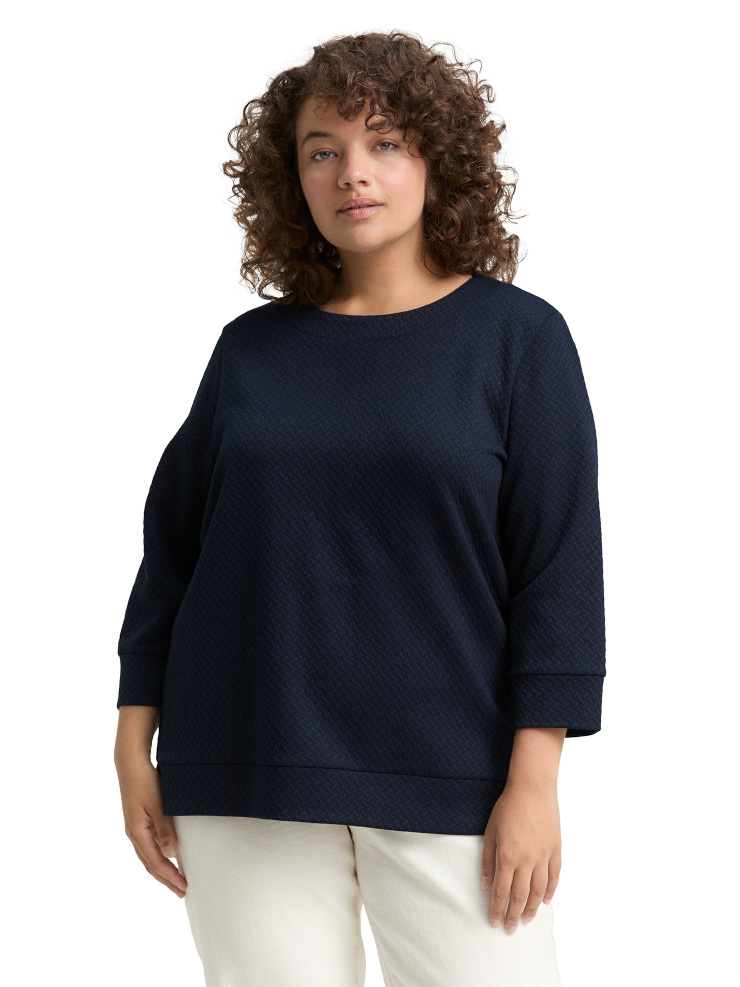 Tom Tailor Women + Sweatshirt in Blau: Vorderseite
