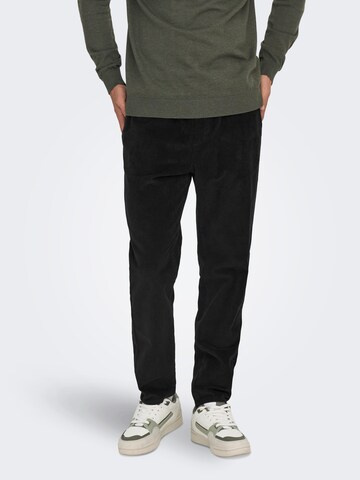 regular Pantaloni 'ONSLinus' di Only & Sons in nero: frontale