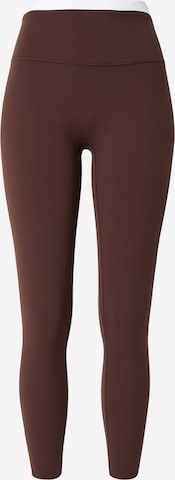 Abercrombie & Fitch Skinny Urheiluhousut 'STUDIOFLEX CLASSIC' värissä ruskea: etupuoli