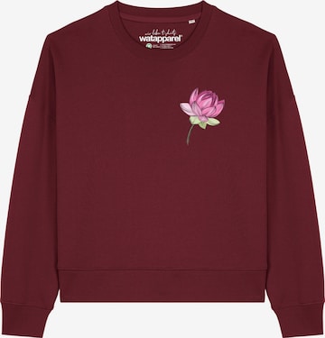 Watapparel Sweatshirt 'Blume' in Rot: Vorderseite