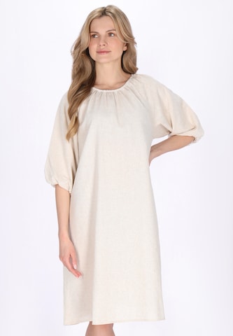 usha WHITE LABEL - Vestido 'Minimalistic' em bege: frente