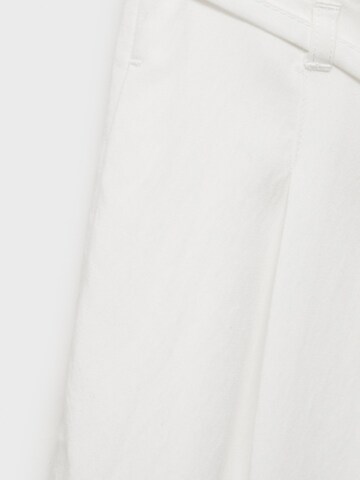 MANGO Loosefit Bandplooibroek 'BONNIE' in Wit