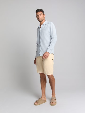 No Excess Regular Fit Hemd in Blau