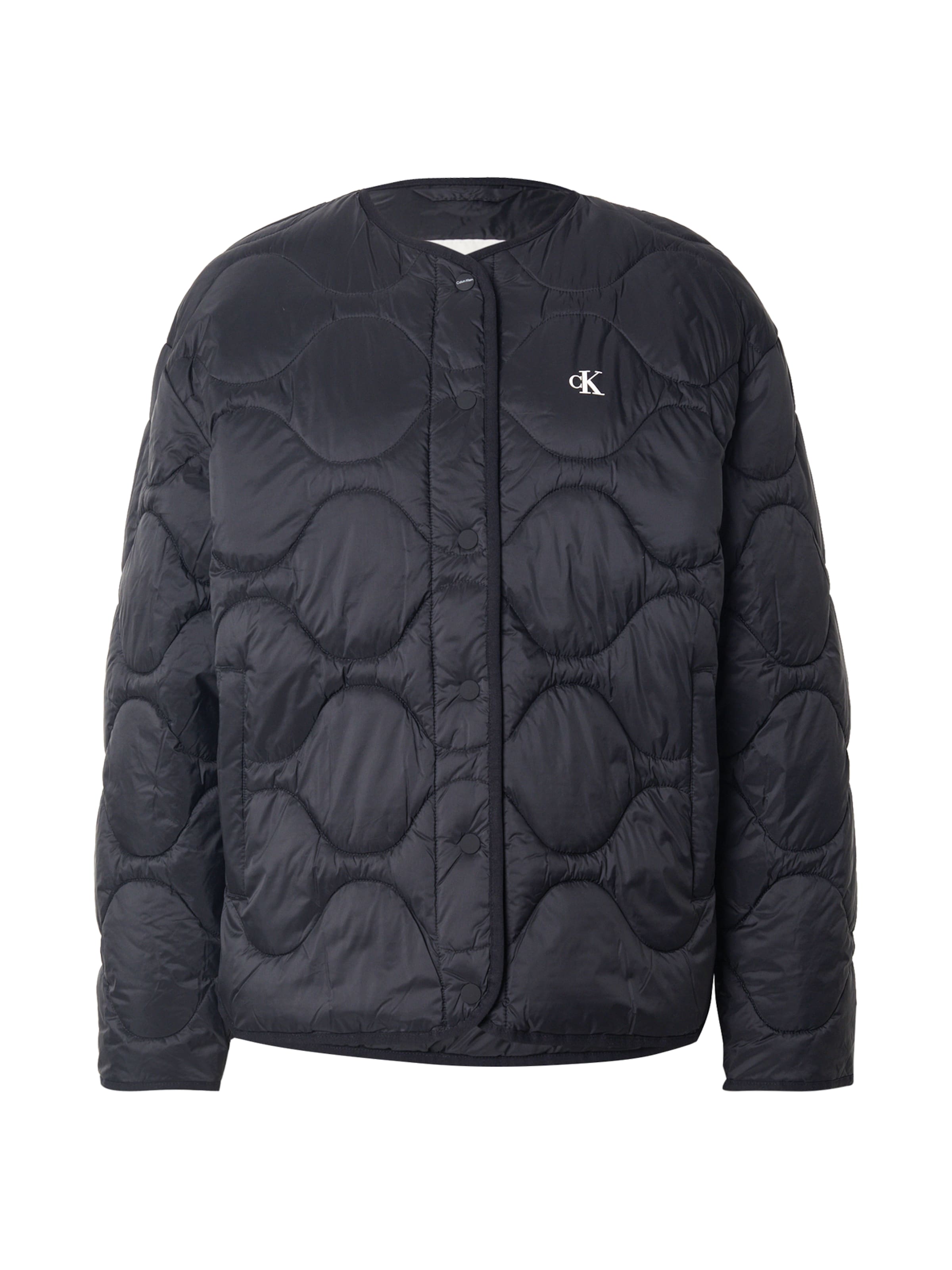 Calvin Klein Jeans Φθινοπωρινό και ανοιξιάτικο μπουφάν σε μαύρο: μπροστά