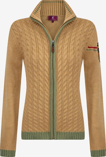 Williot Cardigan i beige / marin / khaki / mørkerød, Produktvisning