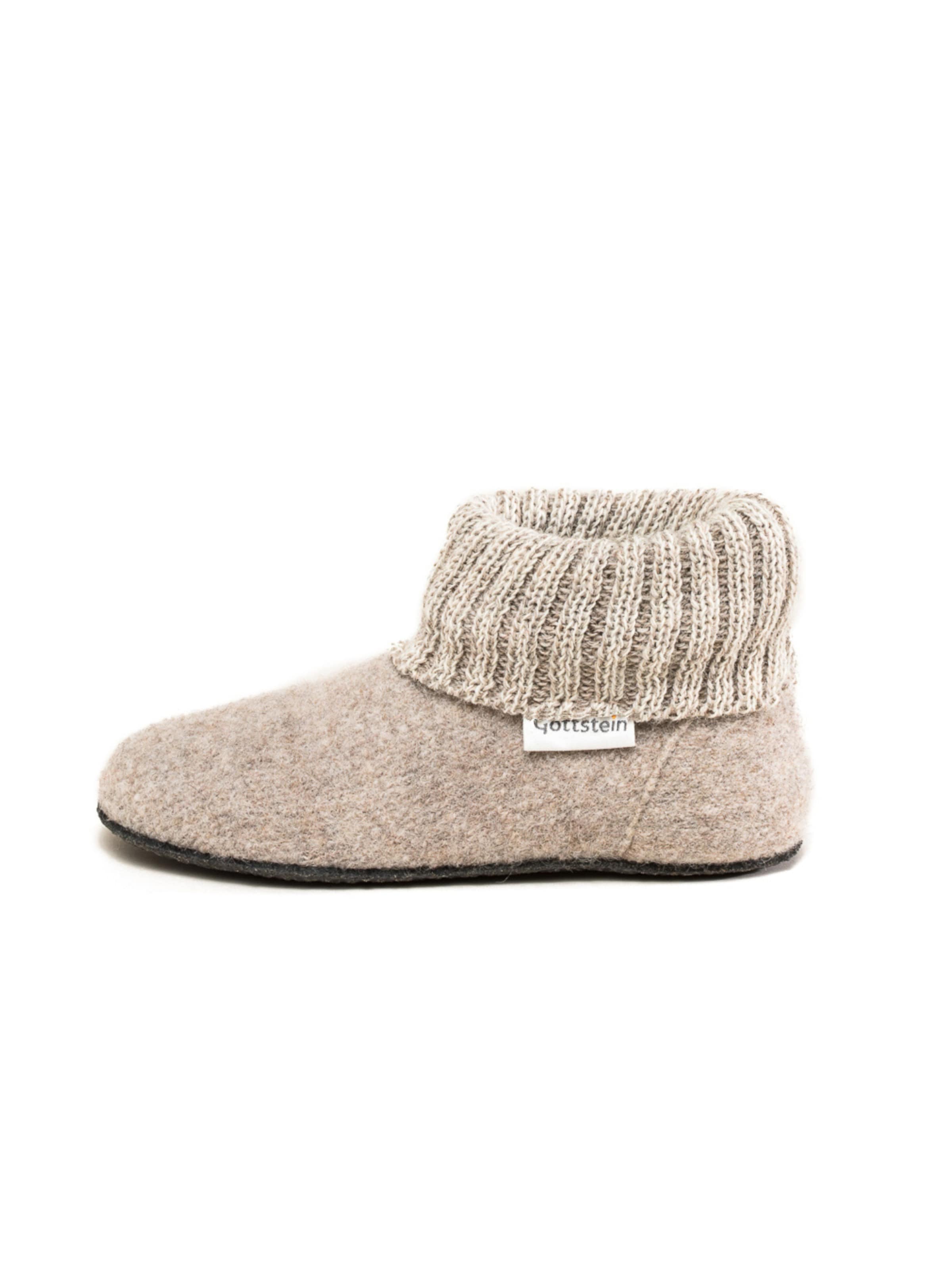 Gottstein Hausschuh 'Hüttenschuhe Alpine Boot FE' in Beige: Vorderseite