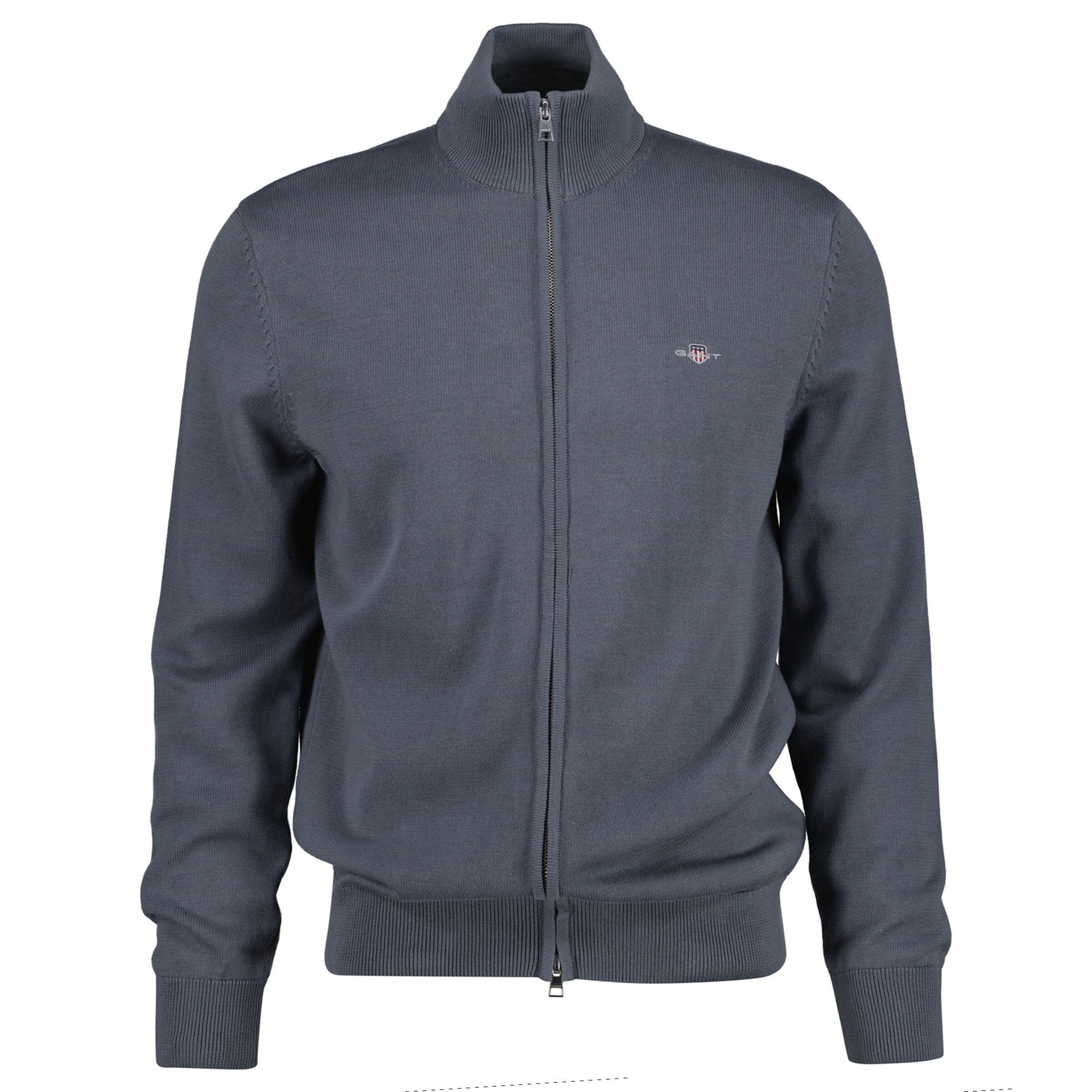 GANT Sweatvest in Grijs: voorkant