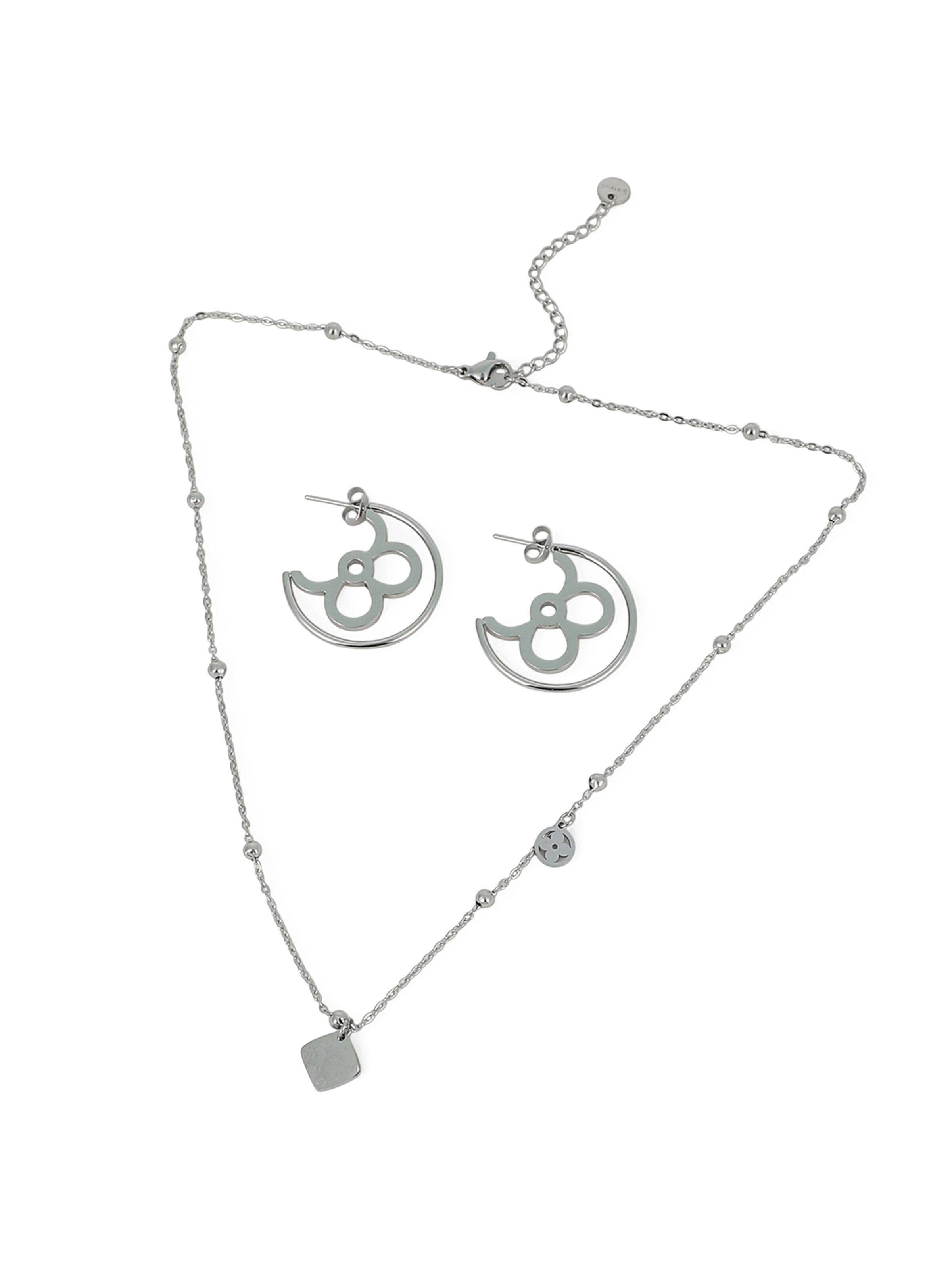 Parure de bijoux 'Chaitali' SOHI en argent : devant