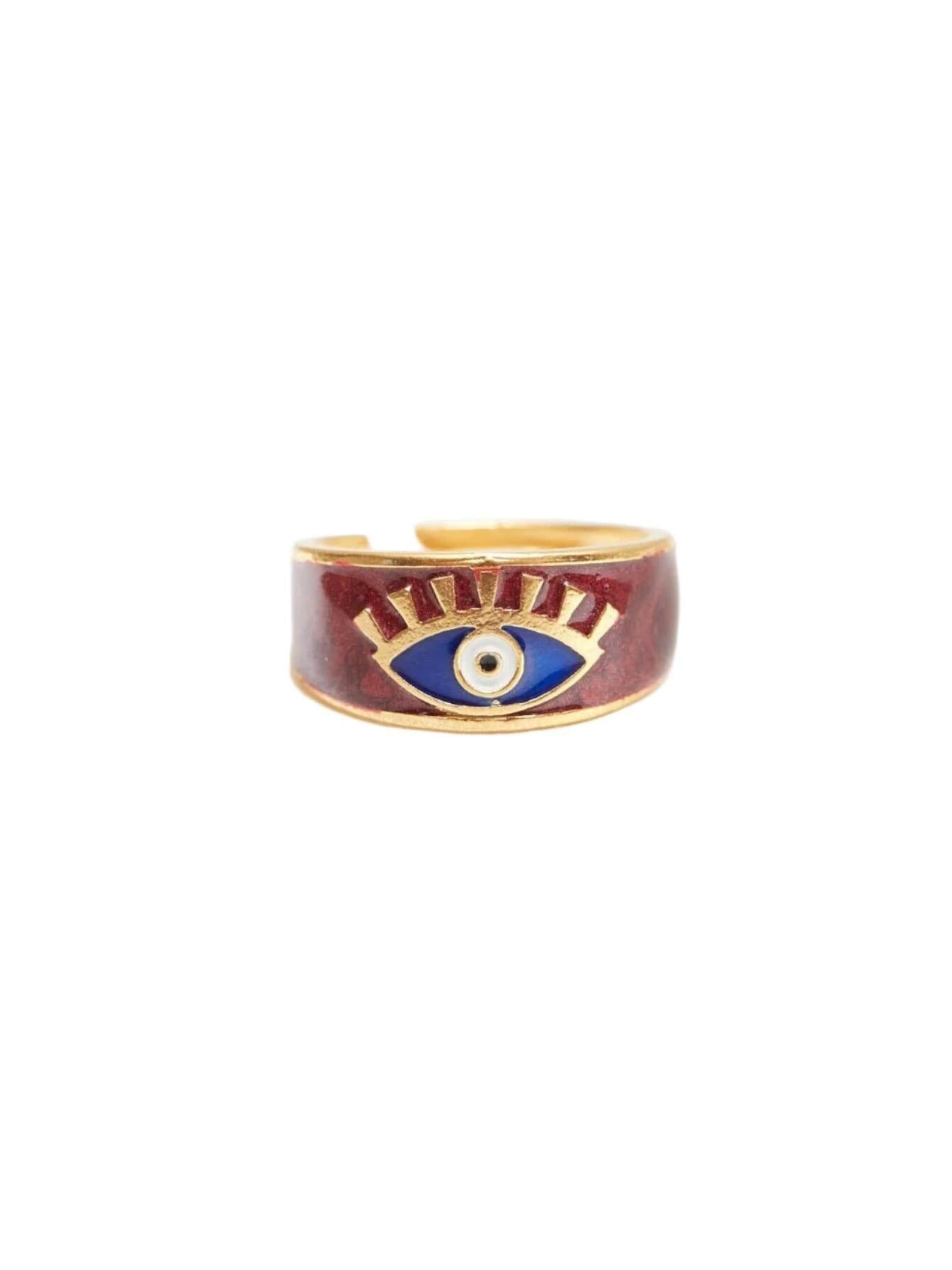 Bague 'Eye of Grand Bazaar' Les Reines en or : devant