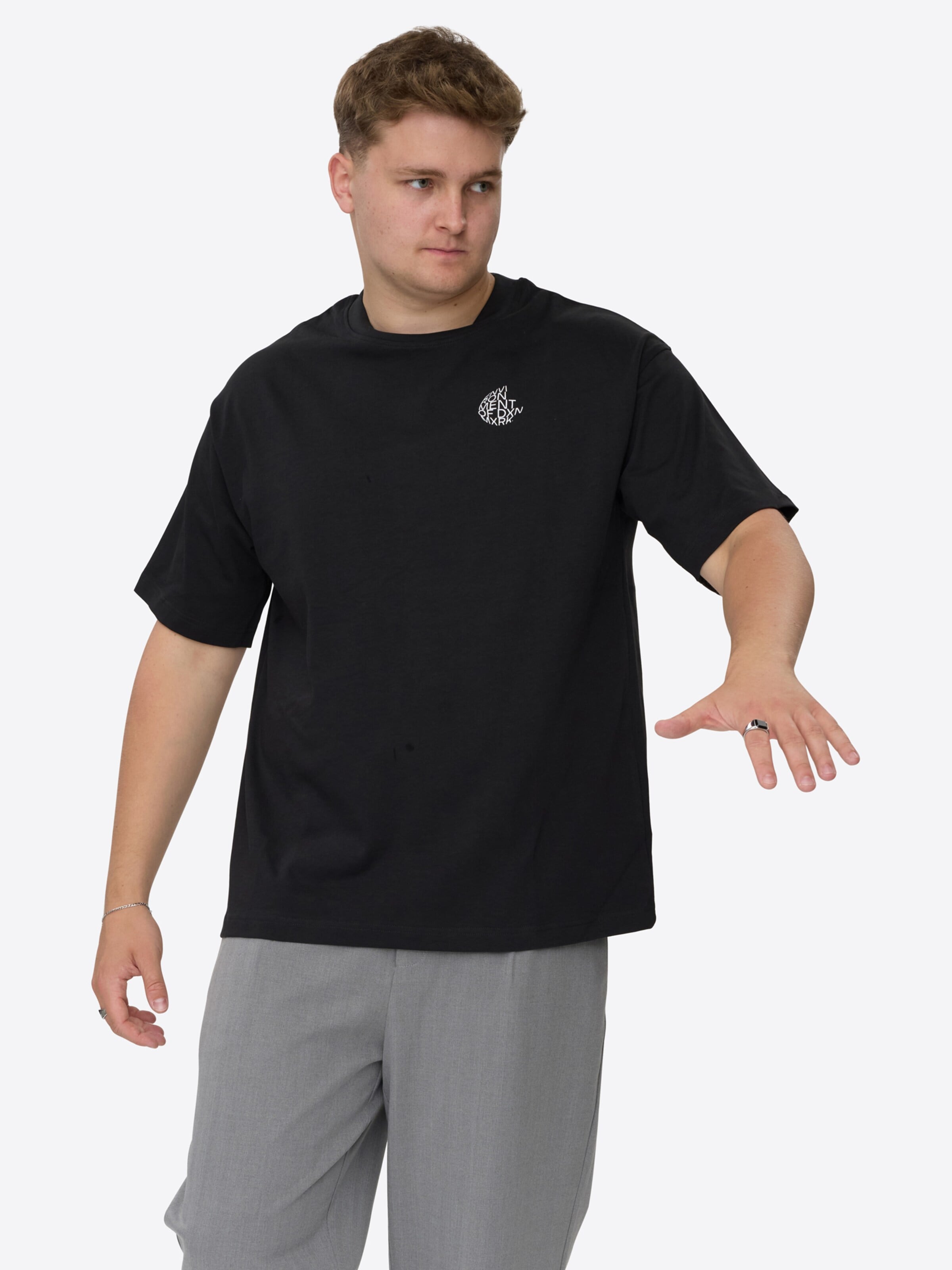 Dxnmxrk T-Shirt 'Gafar' in Schwarz: Vorderseite