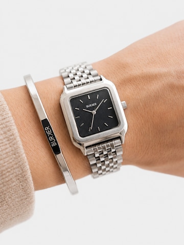 BURKER Watches Analog watch 'Macy Silver Black' in Silver: front