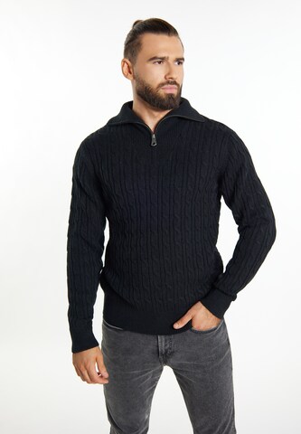 DreiMaster Vintage Pullover in Schwarz: Vorderseite