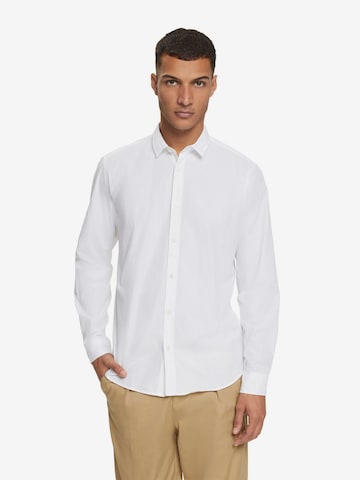 ESPRIT - Slim Fit Camisa em branco: frente