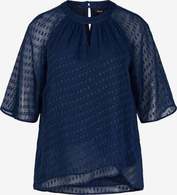 Zizzi Blouse in Blue: front