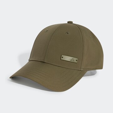 ADIDAS PERFORMANCE Athletic Cap in Green: front