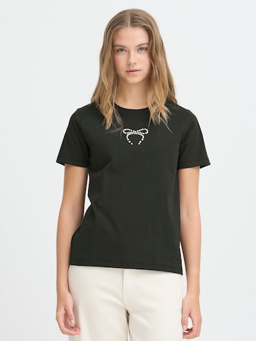 ICHI Μπλουζάκι 'IHNYNNA' σε μαύρο: μπροστά