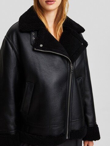 Bershka Winter Jacket in Black