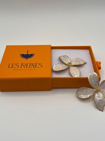 Boucles d'oreilles 'Lunaria' Les Reines en blanc