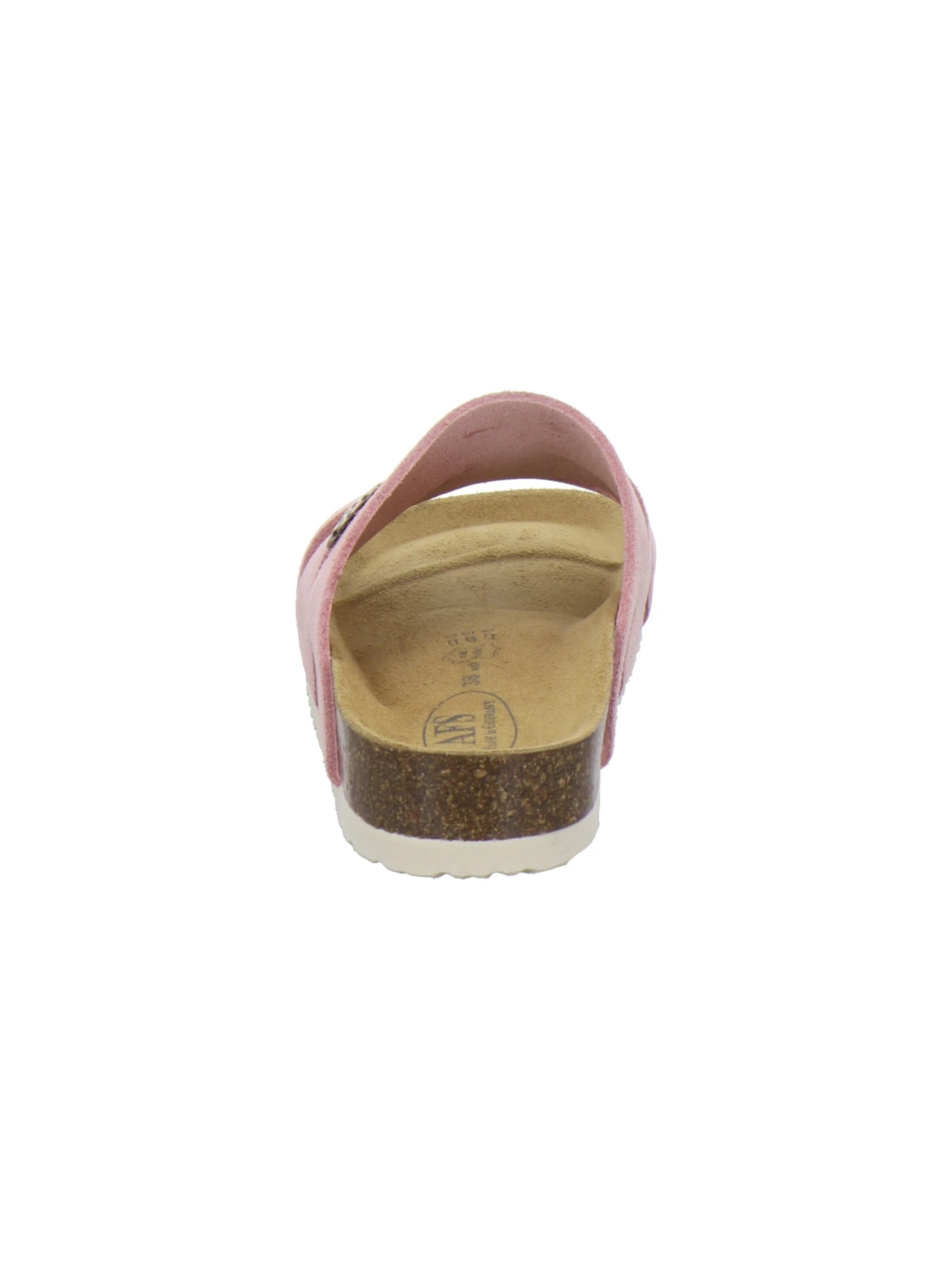 AFS-Schuhe - Zapatos abiertos 'Pantoletten Damen rose Veloursleder' en rosa