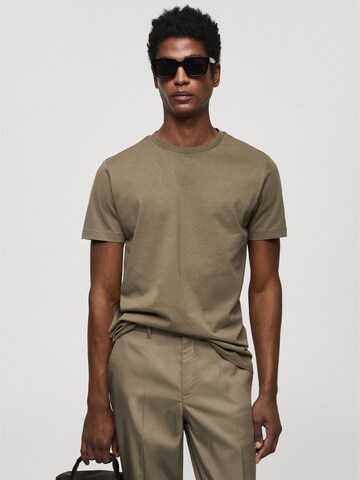 MANGO MAN Shirt 'CHERLO' in Brown: front