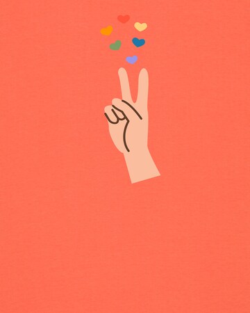 T-Shirt 'Spread Love' Watapparel en orange