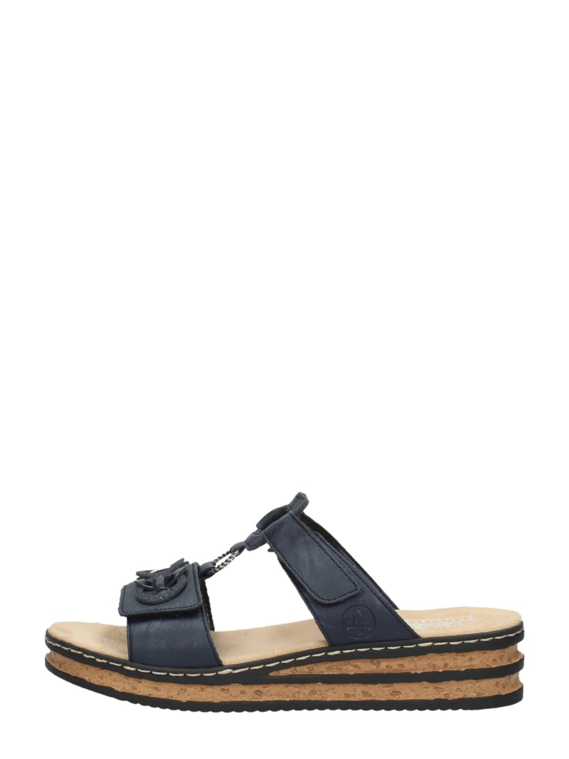 Rieker Huisschoenen 'Open Teen' in Blauw: voorkant
