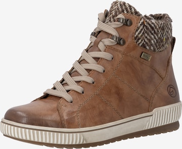 REMONTE Lace-Up Ankle Boots in Brown: front