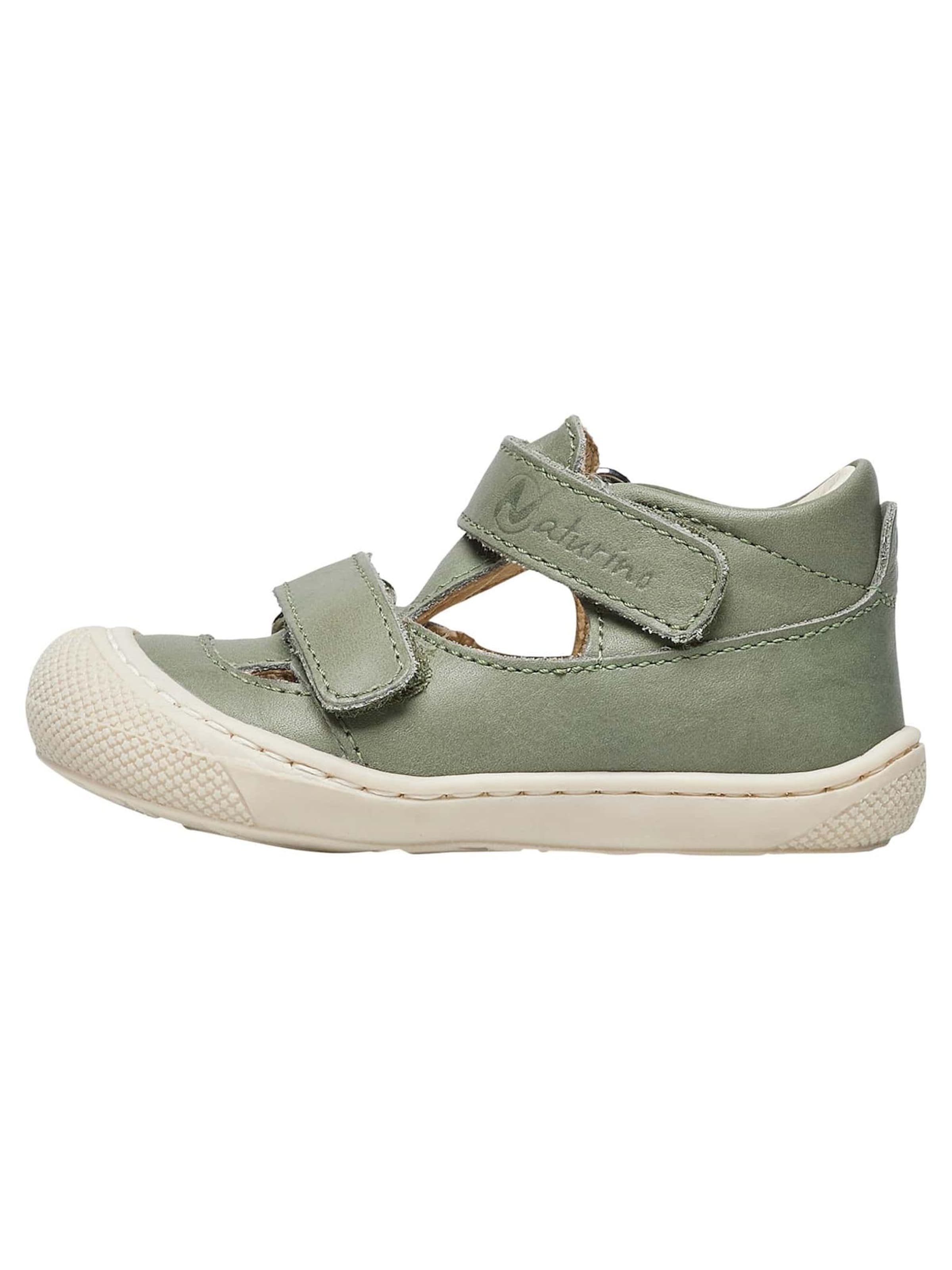 NATURINO Offene Schuhe 'PUFFY' in Grün