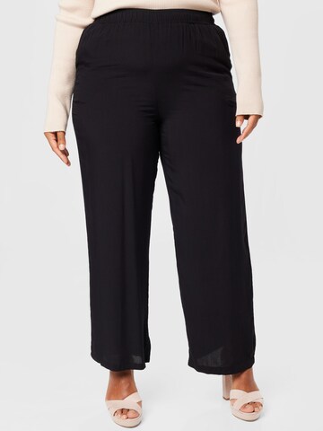 Wide Leg Pantalon 'Marrakesh' ONLY Carmakoma en noir : devant