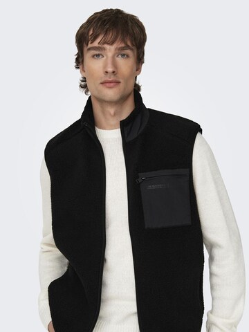 Only & Sons Bodywarmer 'Dallas' in Zwart