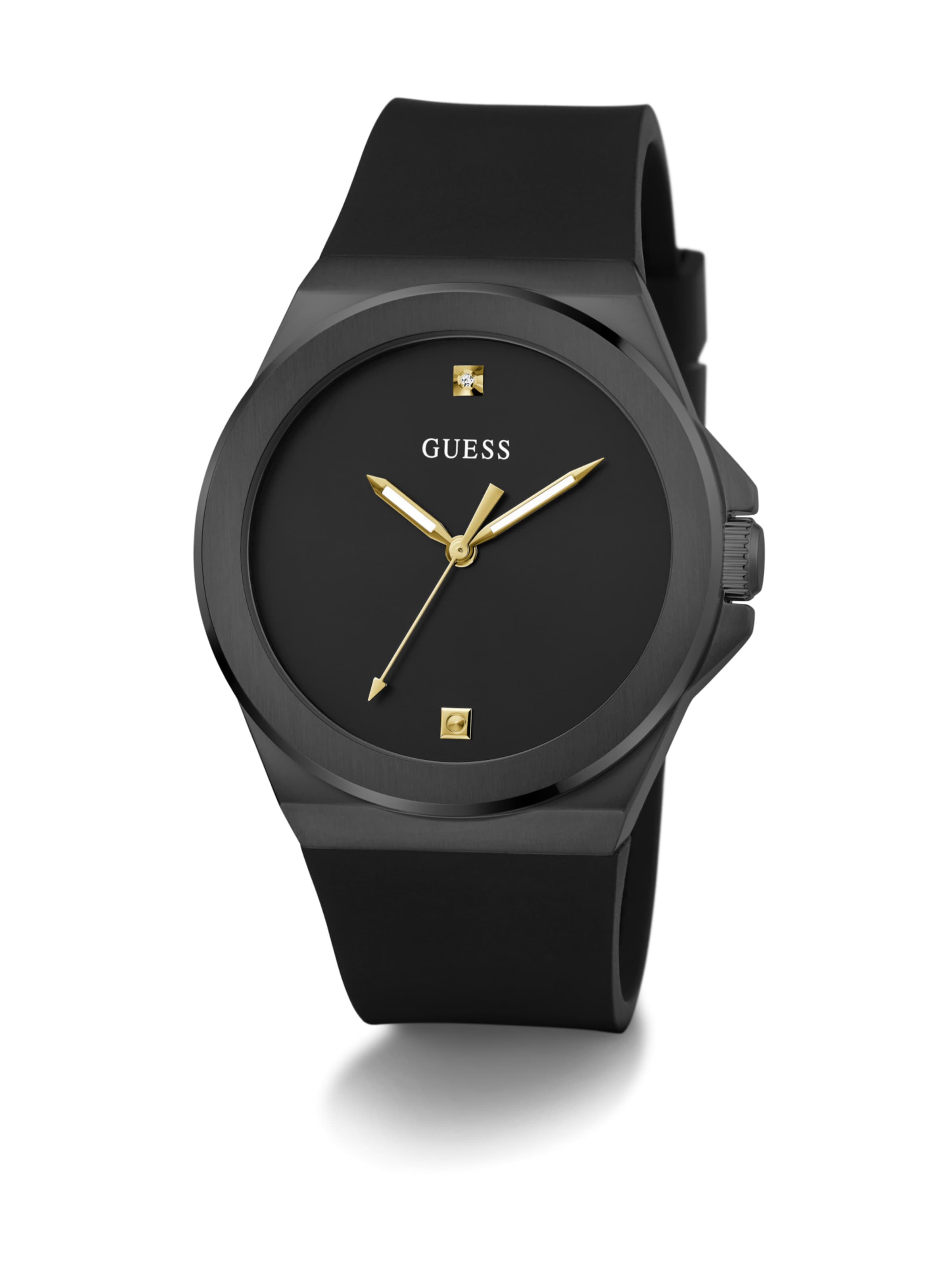 GUESS Αναλογικό ρολόι 'Vinyl' σε μαύρο