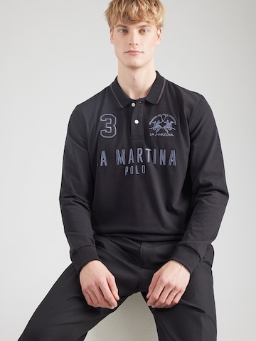 juoda La Martina Marškinėliai: priekis