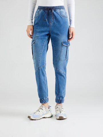 Tapered Jeans cargo 'KELDA' di ONLY in blu: frontale