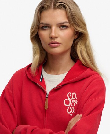 Veste de survêtement Superdry & Co en rouge