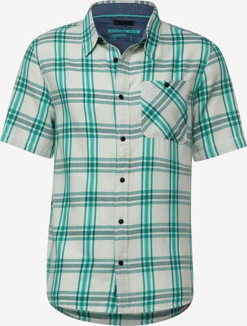 Street One MEN Button Up Shirt in Green: front