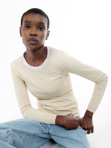 Influencer Pulóver - bézs