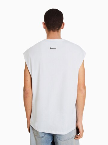 T-Shirt Bershka en blanc