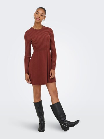 ONLY Strickkleid 'FIA' in Braun