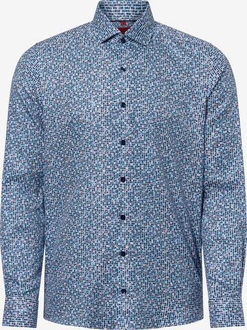 Finshley & Harding Slim Fit Businesshemd in Blau: Vorderseite