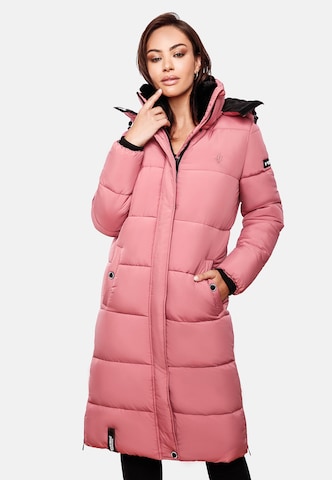 Manteau d’hiver MARIKOO en rose : devant