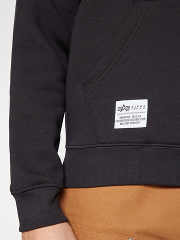 ALPHA INDUSTRIES Μπλούζα φούτερ σε μαύρο