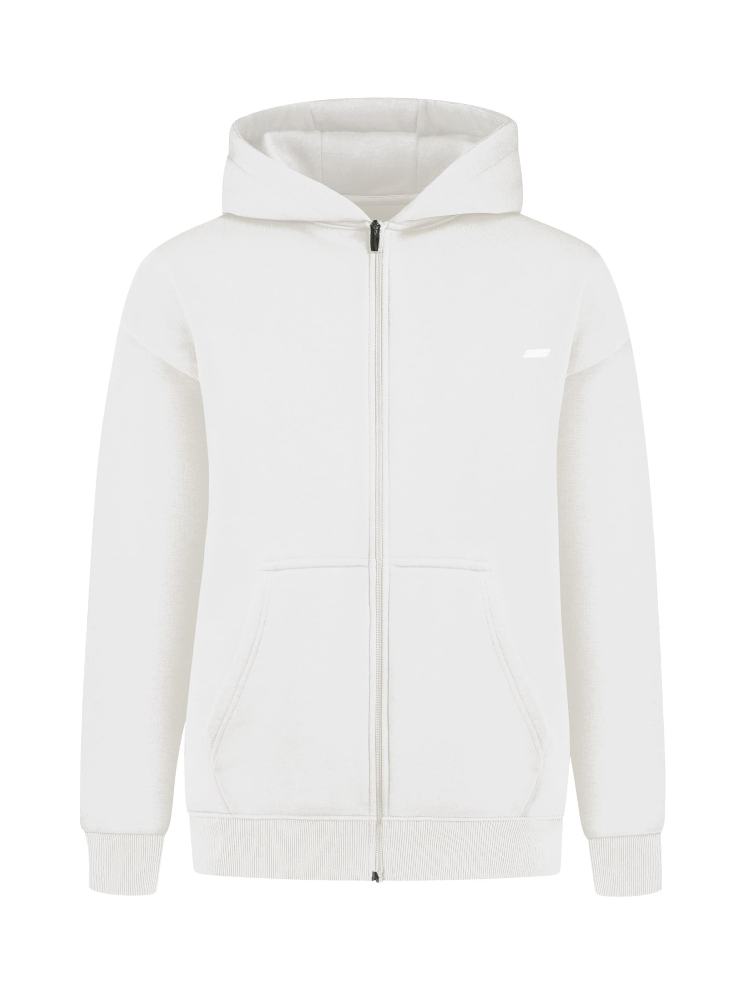 Smilodox Sweatvest in Wit: voorkant